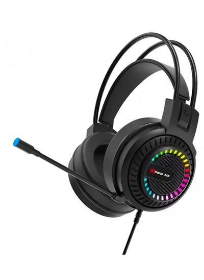 اشتري سماعة الألعاب GH318 RGB - صوت محيطي ستريو - إضاءة RGB - مشغلات 50 مم - أكواب أذن جلدية في مصر