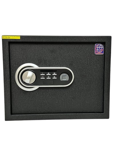 Buy LG Well Designed textured-Black Fingerprint Safe Box , Kalon and Password - With removable Shelf - Secure Storage with Biometric Access H30*W38*D30 CM in Egypt