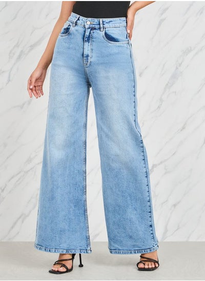 Buy Mid Rise Slouchy Fit Jeans in Saudi Arabia