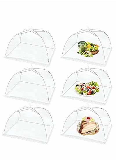 Buy Mesh Food Covers Outdoor KASTWAVE Pop-Up Tents(6 Pack) for Picnics/Grill/Party Outside Umbrella 100% Protection from Flies Reusable and Collapsible Net Cover 17×17 Inch in UAE