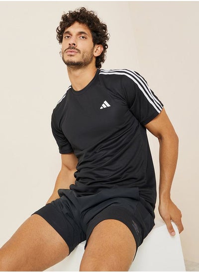 Buy Train Essentials 3-Stripes Training T-Shirt in Saudi Arabia