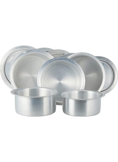 Buy Stainless Steel Cooking Pots Gray Pack Of 5 in Saudi Arabia