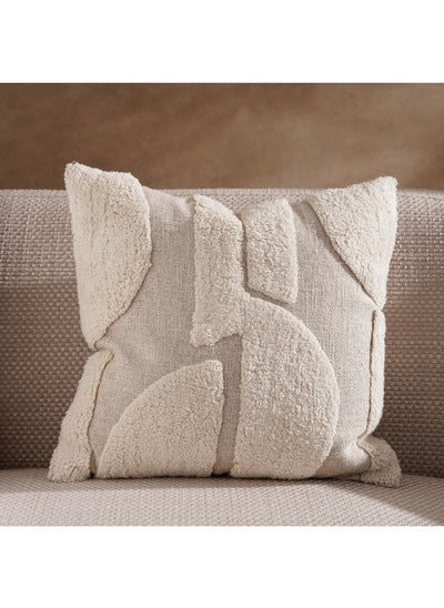 Buy Bosco Hand Tufted Filled Cushion 50X50Cm - Natural~ in UAE