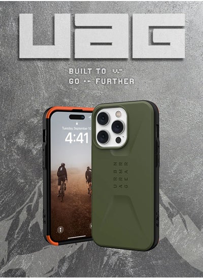 اشتري Apple iPhone 14 Pro Case, UAG - Civilian Series Magsafe Case - Olive في الامارات