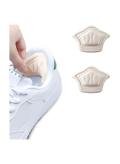 اشتري Silicone/Fabric Heel Grips Liner Cushions Inserts for Loose Shoes, Heel Pads Snugs for Shoe Too Big Men Women, Filler Improved Shoe Fit and Comfort, Prevent Heel Slip and Bliste (Beige) في مصر