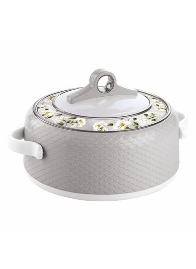 اشتري Coral Hotpot Stainless Steel Insulated Casserole Food Container with Comfortable Handles Grey 2500ml في الامارات