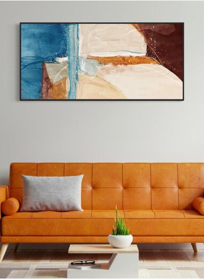 Buy Brown Blue Abstract Framed Wall Art in UAE