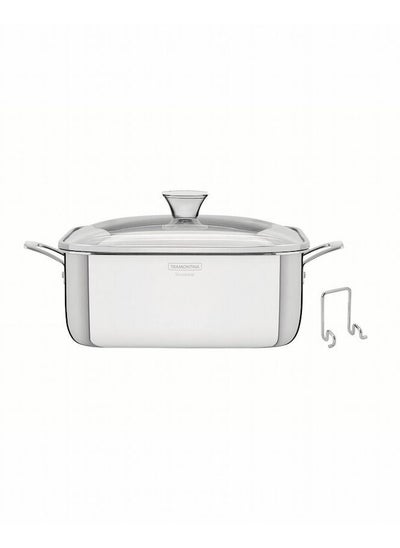 Buy Grano 7.3L Stainless Steel Square Casserole with Tri-ply Body in UAE