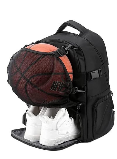Buy COOLBABY Basketball Football Backpack Large Sports Bag With Independent Ball Holder And Shoe Compartment Best For Basketball Football Volleyball Swimming Gym Travel in UAE