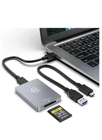 Buy CF Express Card Reader Type A, CF Express Card Reader USB 3.2 Gen2 10Gbps Memory Card Adapter with USB C to USB C, USB A Cable for Windows, Mac OS, Linux, Android in UAE