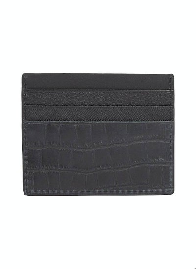 Buy Men's Texture Leather Cardholder/ Waller - Leather, Black in UAE