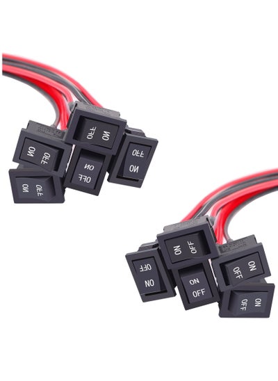 اشتري 10 Pcs Rocker Switch, Round Rocker Switch, AC 6A/250V 10A/125V SPST 2 Pins 2 Position ON/Off with Pre-soldered Wires,Toggle Rocker Boat Switch, Rocker Toggle Switch for Car, Boat في السعودية