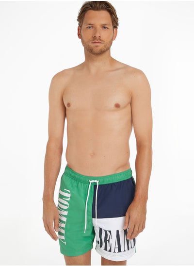 Buy Logo Color Block Swim Shorts in UAE