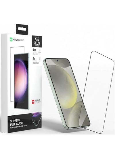 Buy Supreme Glass for Samsung Galaxy S24 Plus Screen Protector Radix Tempered Glass - [Case Friendly] in UAE