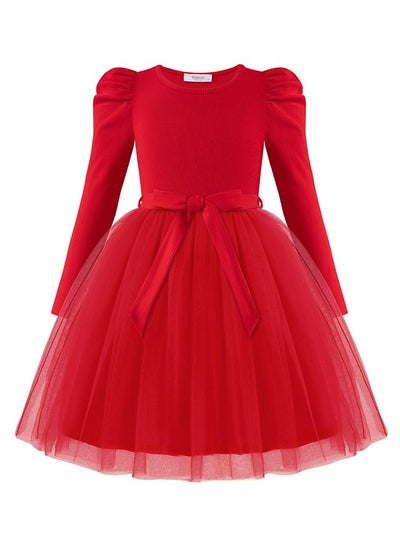 sachin and babi light blue dress Toddler Girls Velvet Ruffle Fall Winter Dress – Miipat Official Site main image 1