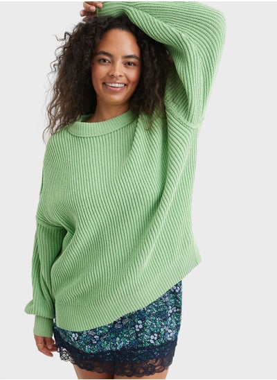 Buy Crew Neck Knitted Sweater in UAE