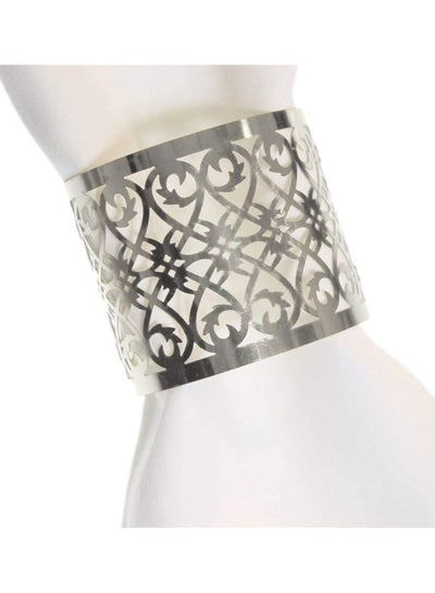 Buy 100 Pcs Napkin Rings Laser Cut Foil Paper Napkin Holder in Saudi Arabia