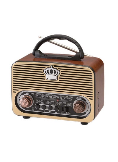 Buy Radio NS-8092BT Wireless Rechargeable Radio Fm Classsic in Saudi Arabia