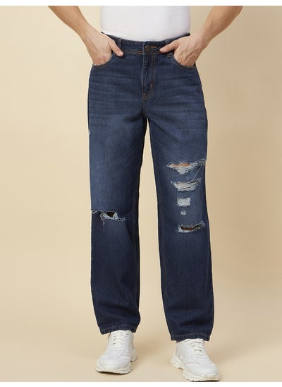 Buy Men Dark Blue Jeans - Classic Fit for Everyday Wear in UAE