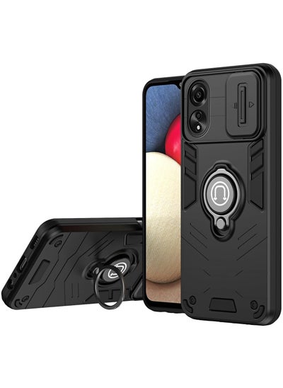 Buy GOLDEN MASK For Oppo Reno 8T 5G Armored Window Bracket Camera Shield Cover Camera Lend Protection With Ringe (Black) in Egypt