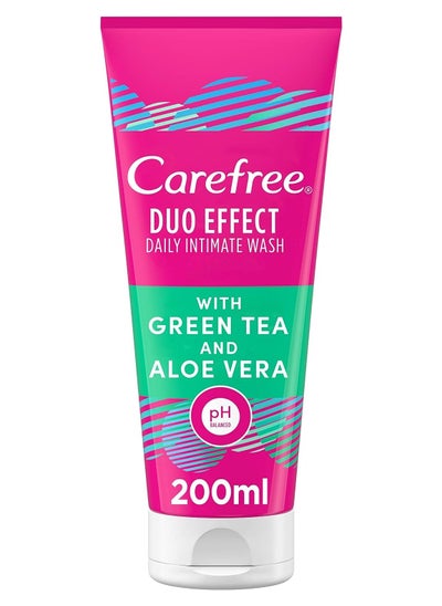 اشتري Carefree Daily Intimate Wash Duo Effect with Green Tea and Aloe Vera 200ml في الامارات