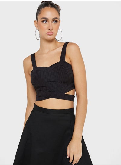 Buy Hem Detail Crop Top in Saudi Arabia