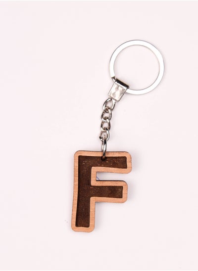 Buy F Letter Keychain Wood in Egypt