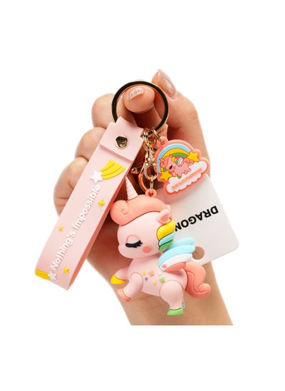 اشتري Cute Keychain Gift - Unicorn Keychain Kawaii Accessories Key Chain Backpack Charms Car Keys Keychain for Kids Girls في الامارات