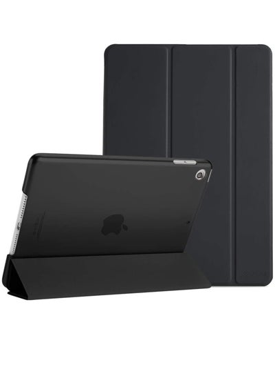 Buy iPad 10.2 Case - Compatible with iPad 9th Generation 2021, iPad 8th Generation 2020, iPad 7th Generation 2019 - Slim Hard Back Shell Protective Smart Cover (Black) in UAE