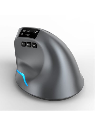 Buy F26C Bluetooth Vertical Mouse, Wireless Ergonomic Mice, with OLED Screen RGB USB Optical, Rechargeable Mouse, for PC Laptop Gaming in UAE