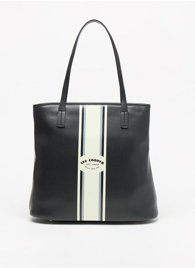 Buy Women Printed Tote Bag with Zip Closure and Double Handles in Saudi Arabia