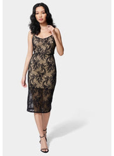 Buy LACE OVERLAY MIDI DRESS in Egypt
