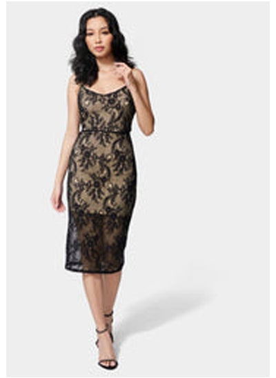 Buy LACE OVERLAY MIDI DRESS in Egypt