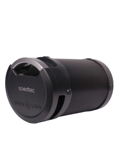 Buy Soundtec Capsule Speaker 4400mAh , 80W Powerful Sound , 3H Play Time , Subwoofer: 5.25inch - Black / Silver in UAE