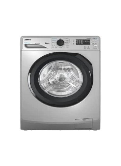 Buy Zanussi 7kg PerlaMax front load washing machine 1200 RPM - Silver, Black door ZWF7240SB5 in Egypt