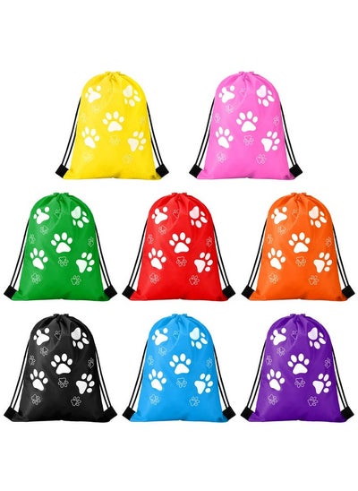 اشتري 16 Pcs Large Paw Print Drawstring Backpack Reusable Paw Bags Cute Puppy String Gift Bags For Party Travel Favors 15.75 X 11.81 Inch (Cute Style) في الامارات