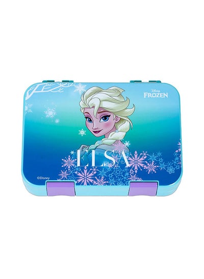 Buy Frozen Princess Elsa 6 To 4 Compartment Convertible Bento Tritan Lunch Box Blue in UAE