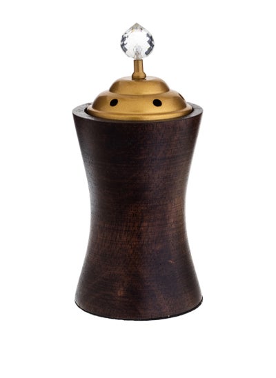 Buy Wooden incense burner with metal cover modern design in Saudi Arabia