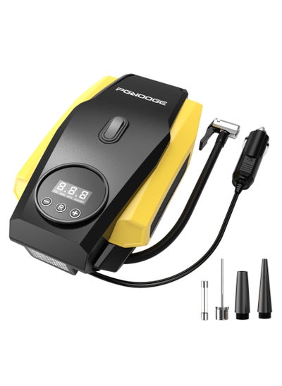 اشتري PGNOOGE Tyre Inflator,Portable Air Compressor with LED Flashlight, Tire Inflator with Digital Display, DC 12V 150 PSI, Auto-off, Car Tyre Pump for Motorcycle Ball في الامارات