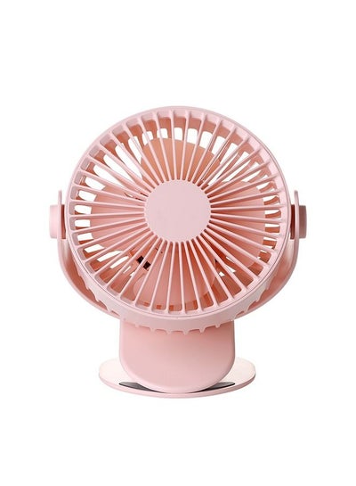 Buy 3-Speeds Portable Desktop Fan Clip Fan for Home and Office or Baby Stroller 4W 2000mAh GXZ-F811 Pink in Saudi Arabia