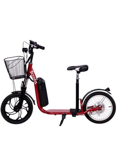 Buy Mini-Scoota , High-Speed Electric Scooter ,LED,Speed: 25 KM/H, Power: 350 W , Berry Red with basket and seat in Egypt