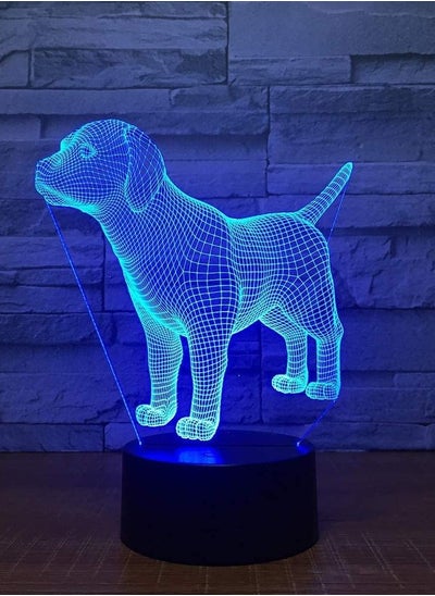 Buy Table lamp Collection Gift Cute Dog 3D Table lamp LED Multicolor Night Light Coloring USB Illusion USB Sleep Lighting Surprise Before Valentine's Day in UAE