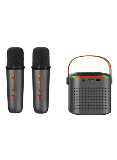 Buy Cross-border Childrens K-song Bluetooth Speaker Home Wireless K-song Audio with Microphone Microphone K-song Bluetooth Small Audio Y1 black [speaker 6W] in UAE