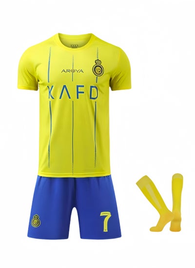 اشتري 3-Piece Al-Nassr FC No.7 New Football Team Jersey في السعودية