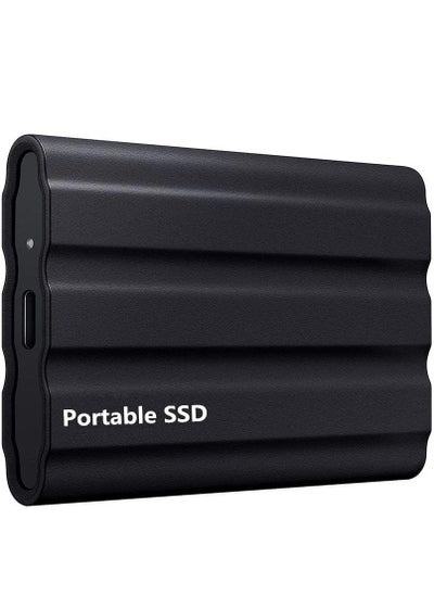 اشتري External Hard Drive, External Portable SSD, Computer Hard Drives, Ultra Slim USB 3.1 Type-C with USB-A, Easy to Carry Black في السعودية