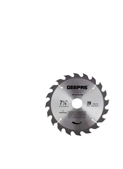 Buy Geepas Circular Saw Blade-185 Mm-2 Mm-30 Mm-GPA59209 in UAE