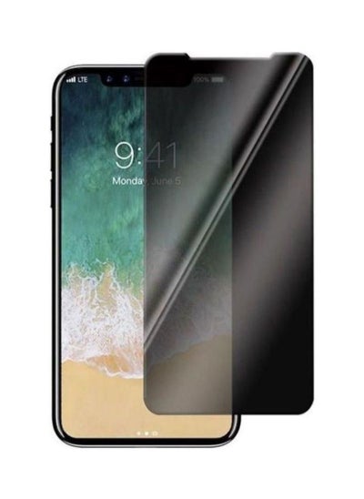 اشتري واقي شاشة زجاجي مقاوم للخصوصية لهاتف Apple iPhone X / XS أسود في الامارات