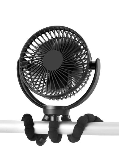 Buy Rotating Portable Rechargeable 4 Speed Silent Small Desk Fan in Saudi Arabia