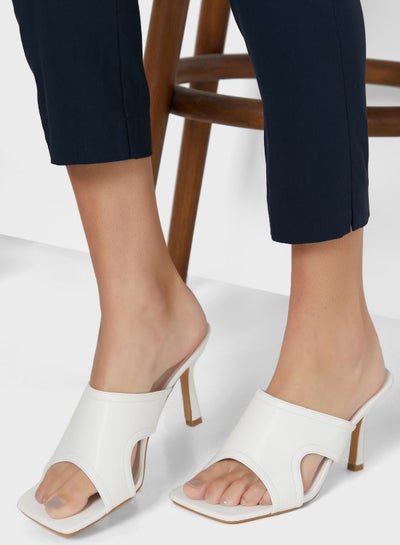 Buy Cutout Detail Square Toe Mule Sandal in Saudi Arabia