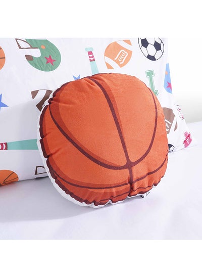 اشتري Basketball Shaped Filled Cushion 35X35Cm - Brown في الامارات